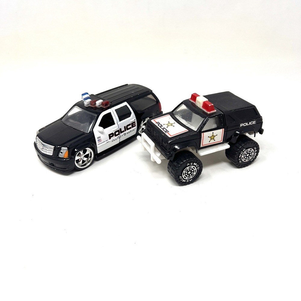 Jada 2007 Cadillac Escalade Low Rider Police SUV Ford Bronco 87 REMCO TOYS Set